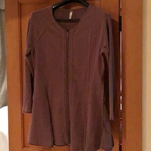 Mur Mur A Line zip top brown worn once washed once